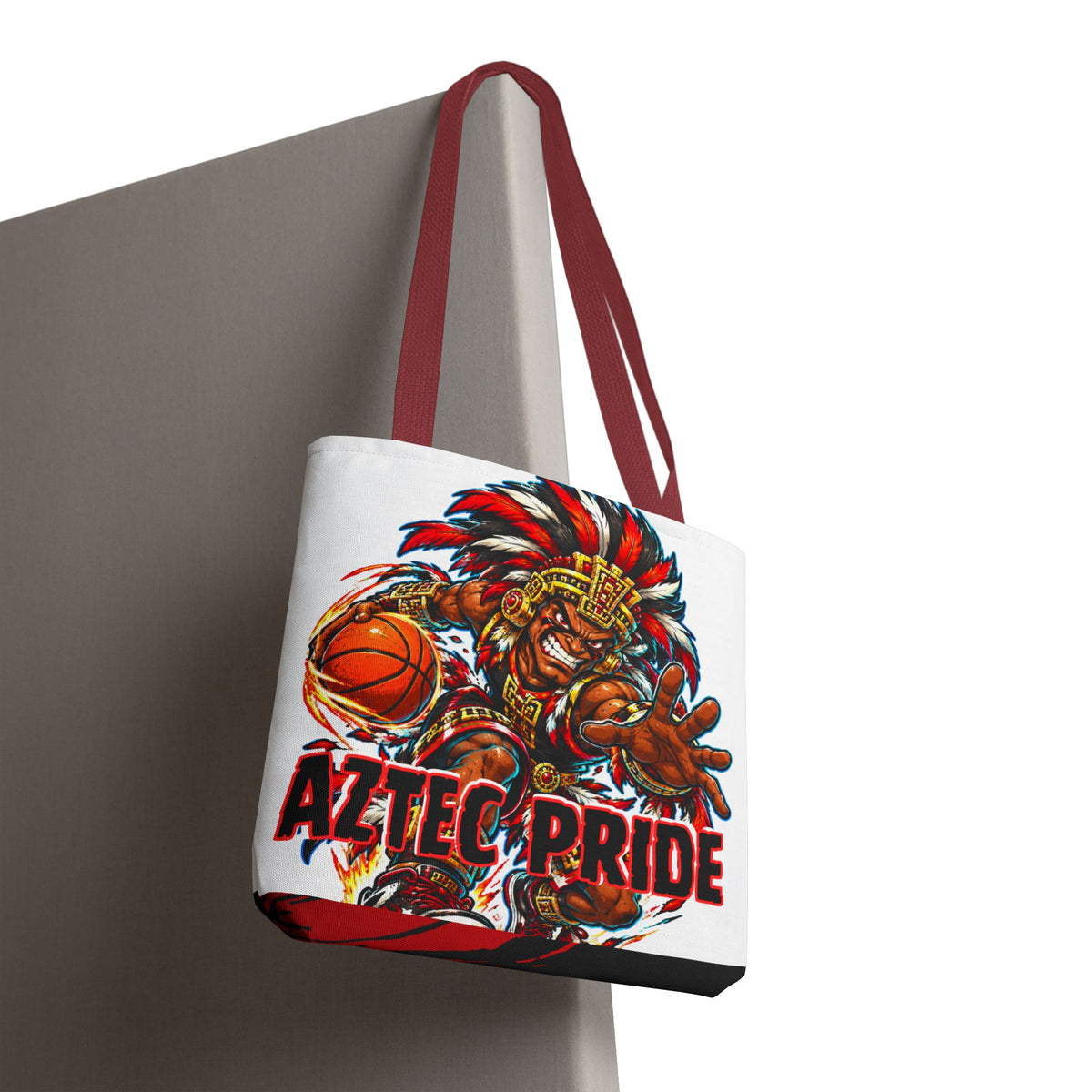 Aztec Basketball Savage Warrior Tote Bag