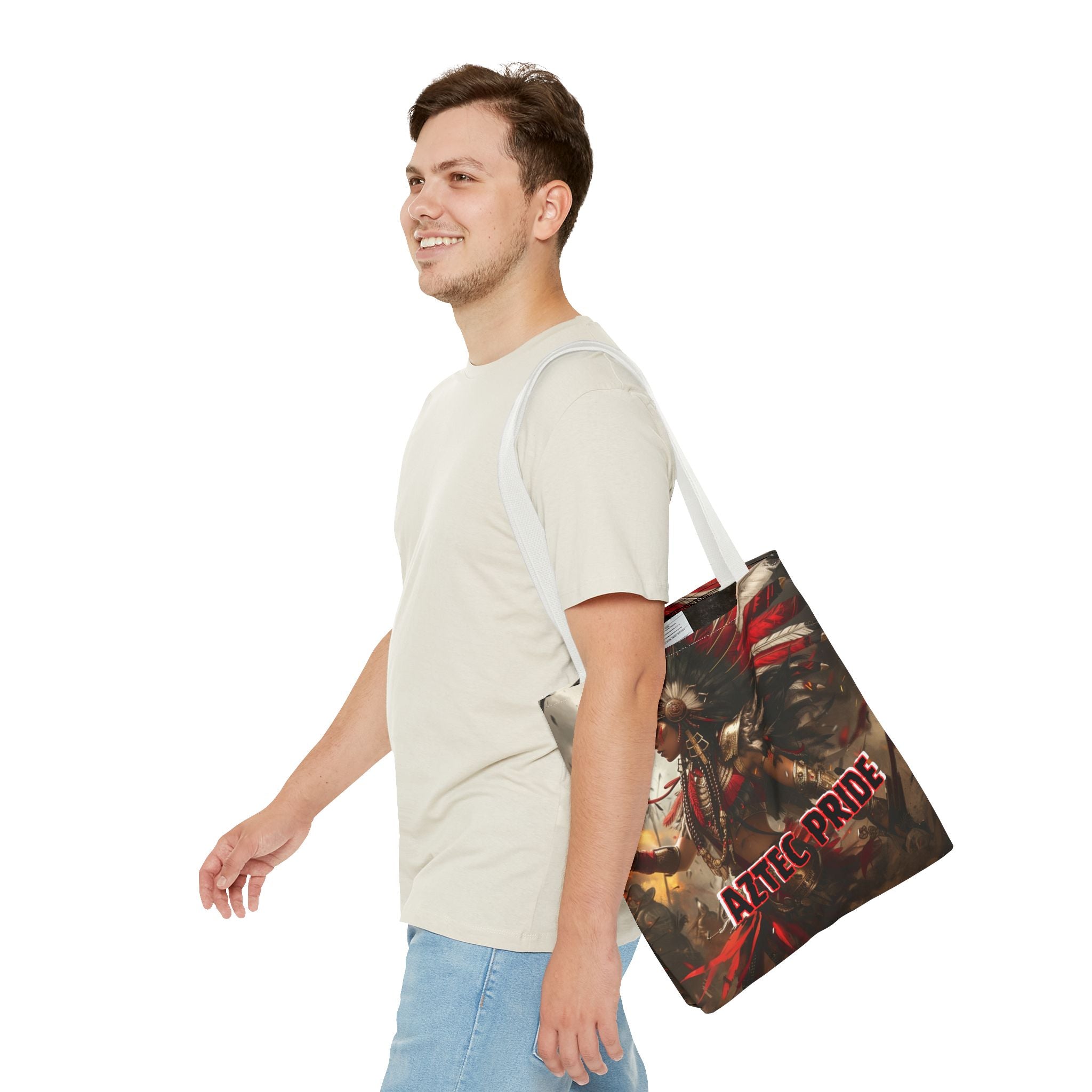 Aztec Warrior Queen Tote Bag – Aztec-Inspired Reusable Shopping Bag | GringoArte