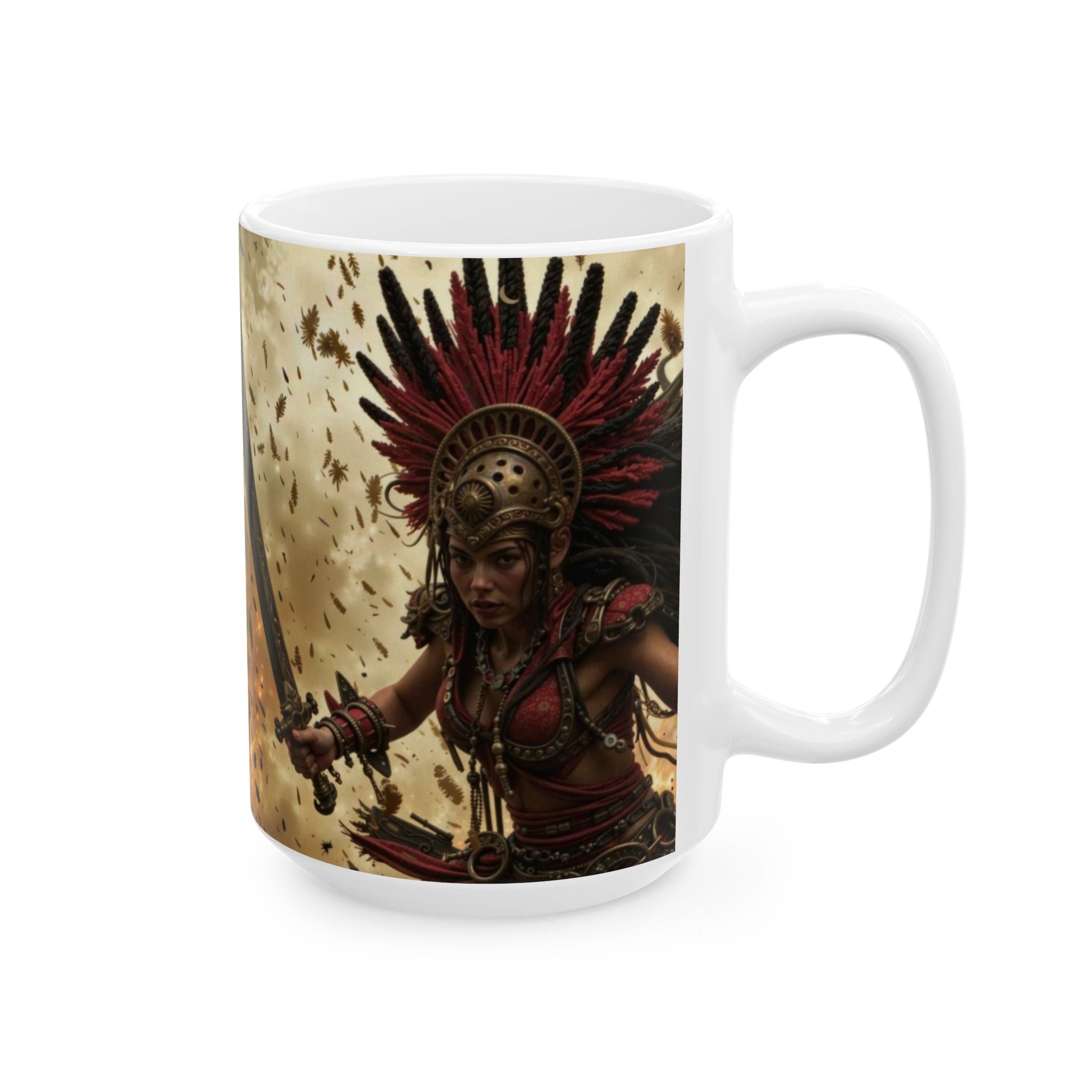 Aztec Bloodwar Queen – Ceramic Mug (11oz, 15oz • Dishwasher & Microwave Safe • Made in USA • Personalized Option)