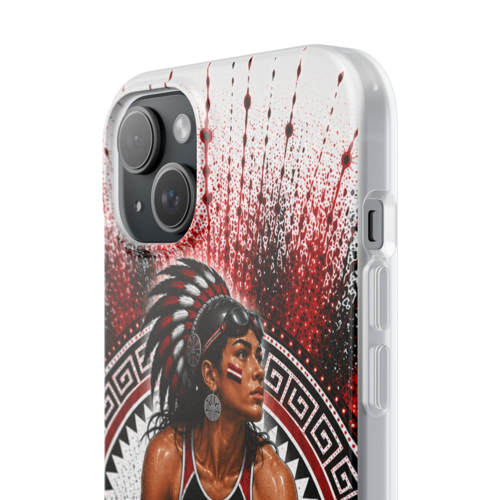 Aztec Swim & Dive Warrior – Flexi Phone Case (iPhone & Samsung • Clear TPU • Made & Shipped in the USA • 🚚 FREE USA Shipping • Personalized Option)