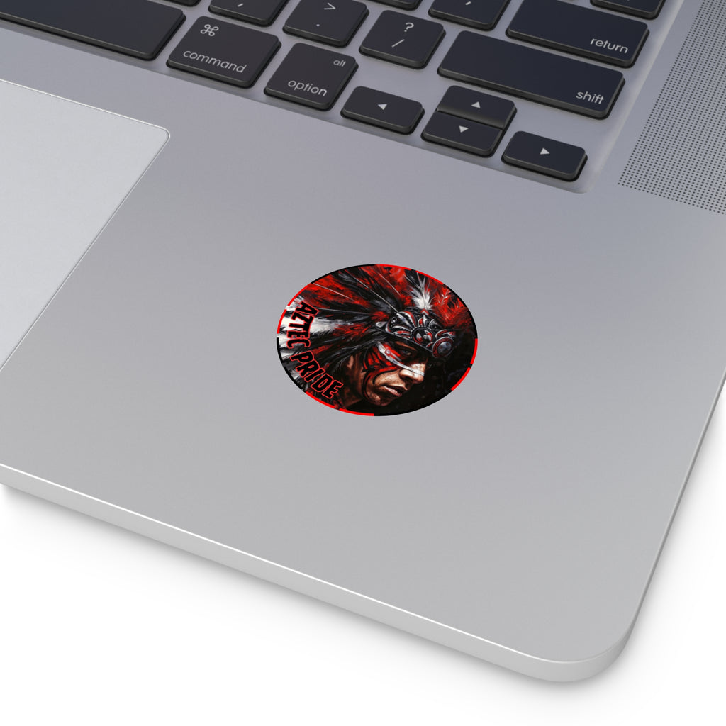Aztec King of Kings Round Vinyl Sticker – Waterproof Matte Decal (2”–6”)