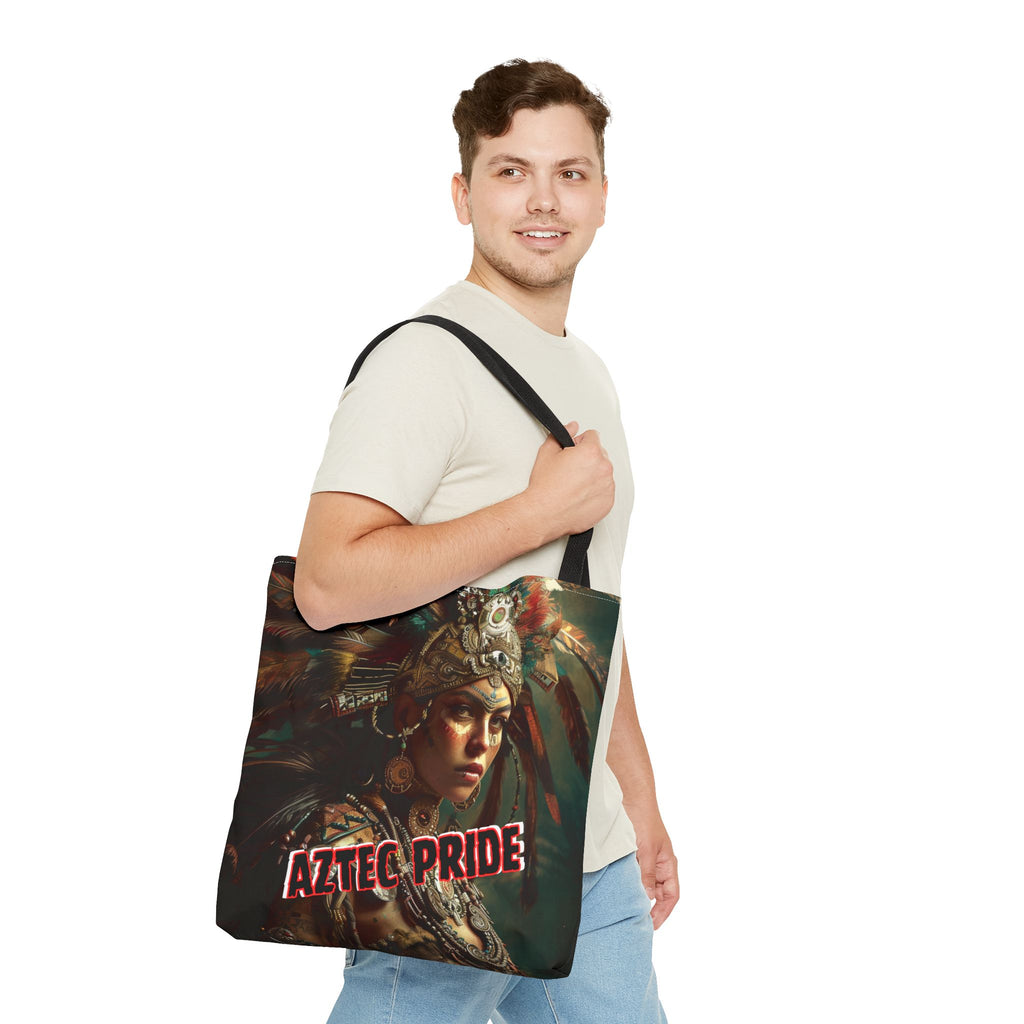 Aztec Warrior Goddess Tote Bag – Aztec-Inspired Reusable Shopping Bag | GringoArte