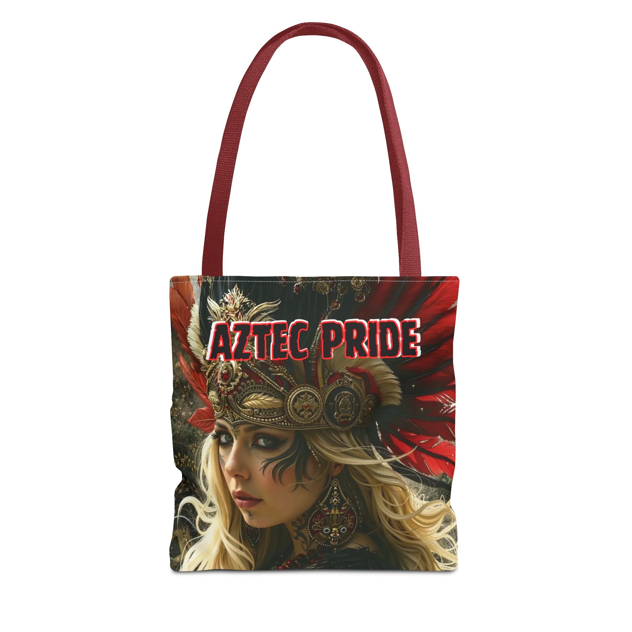 Aztec Fireheart Queen Tote Bag – Aztec-Inspired Reusable Shopping Bag | GringoArte