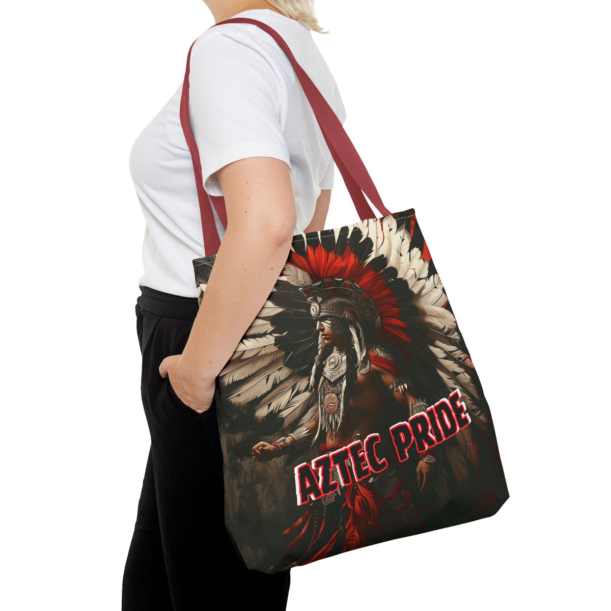 Aztec Fierce Warrior Tote Bag – Aztec-Inspired Reusable Shopping Bag | GringoArte