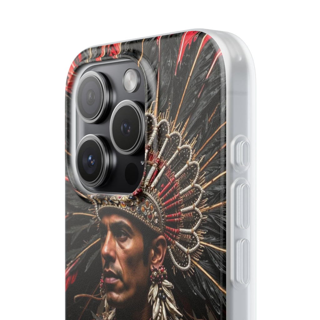 Aztec Sun Guardian – Flexi Phone Case (iPhone & Samsung • Clear TPU • Made in USA • Personalized Option)