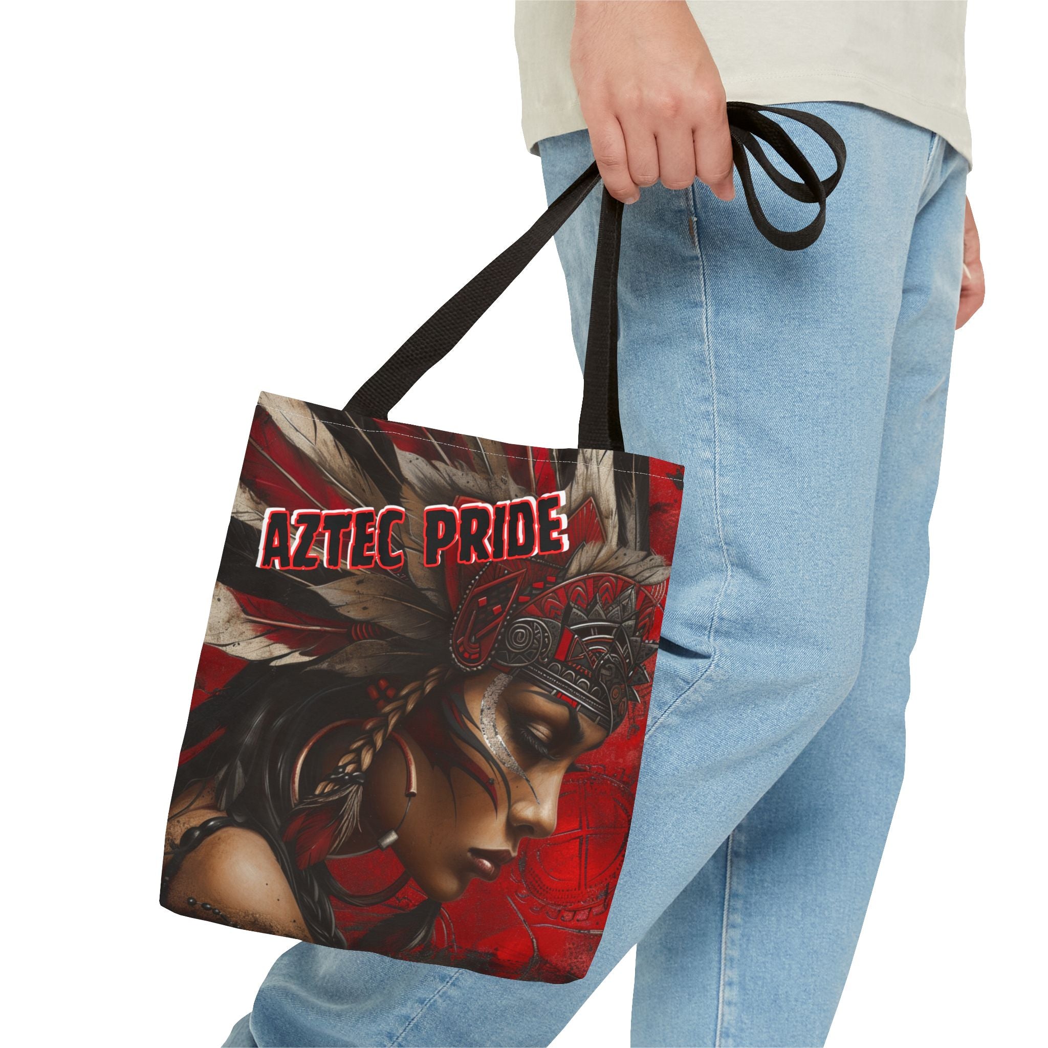 Aztec Sun Goddess Tote Bag – Aztec-Inspired Reusable Shopping Bag | GringoArte
