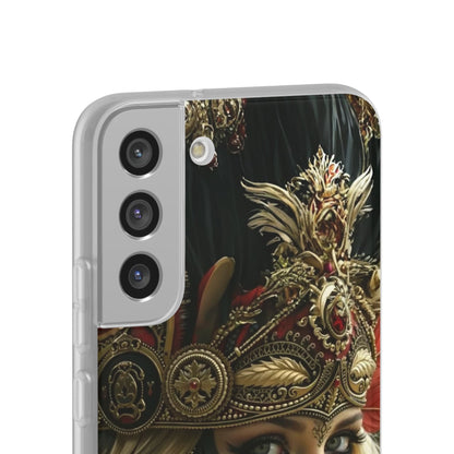 Aztec Fireheart Queen – Flexi Phone Case (iPhone & Samsung • Clear TPU • Made in USA • Personalized Option)
