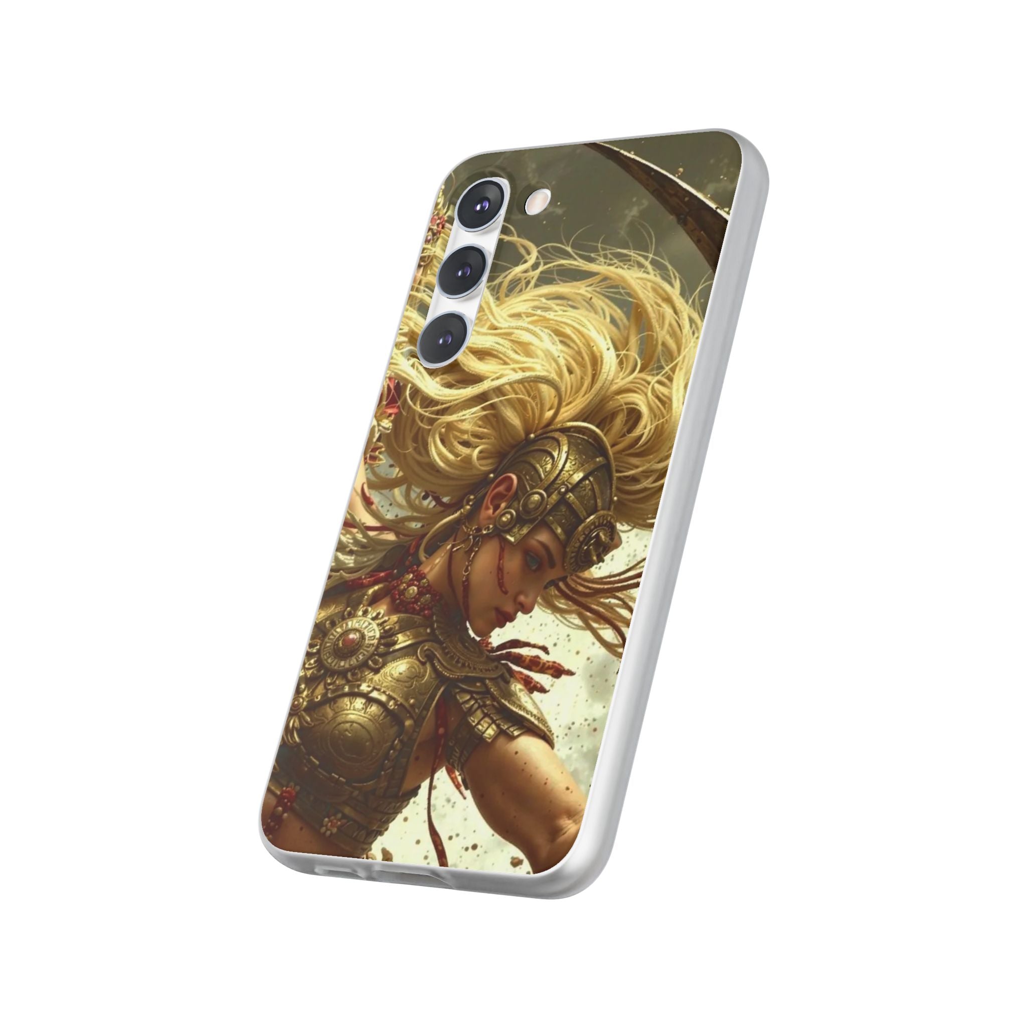 Aztec Iron Queen – Flexi Phone Case (iPhone & Samsung • Clear TPU • Made in USA • Personalized Option)