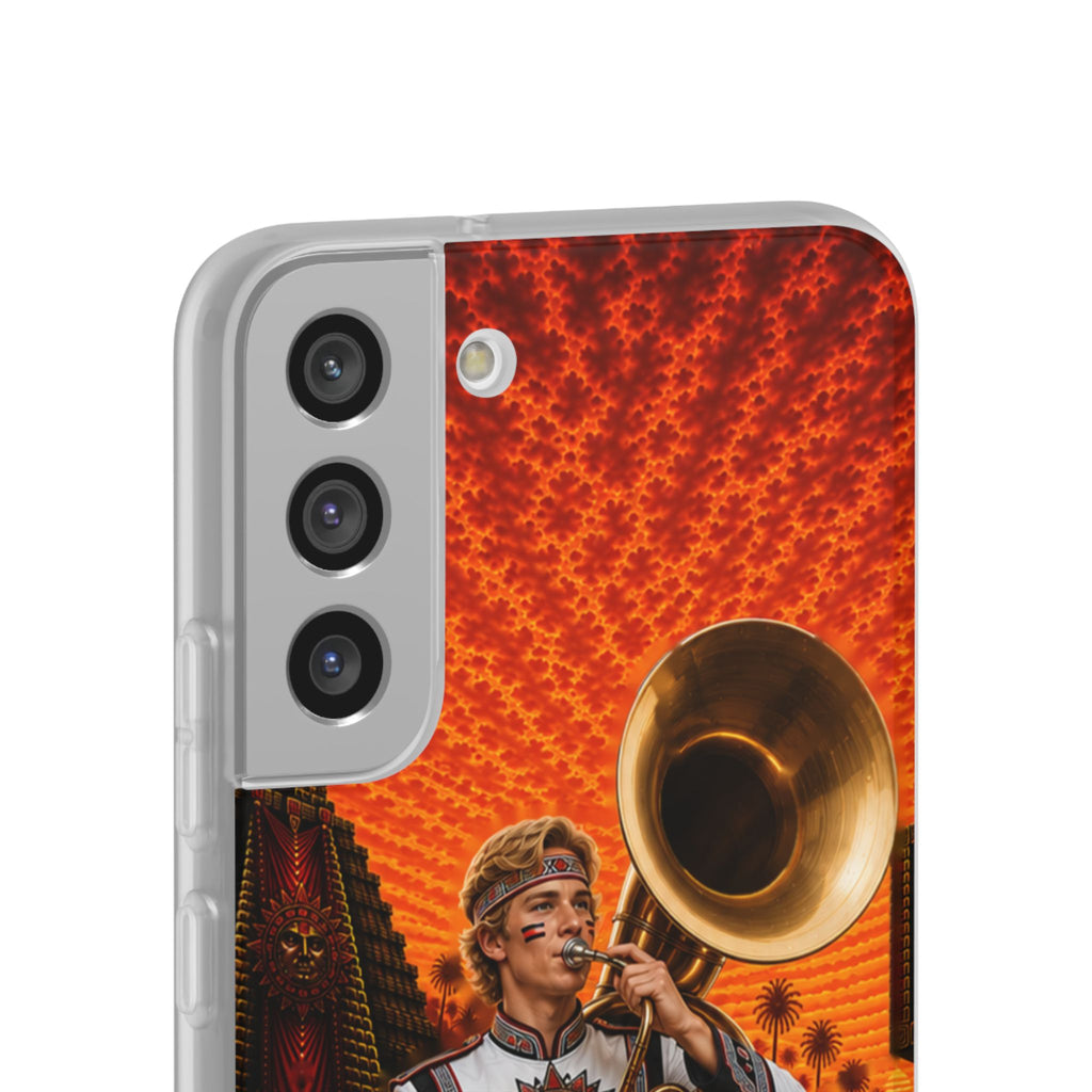 Aztec Band Warrior – Flexi Phone Case (iPhone & Samsung • Clear TPU • Made & Shipped in the USA • 🚚 FREE USA Shipping • Personalized Option)