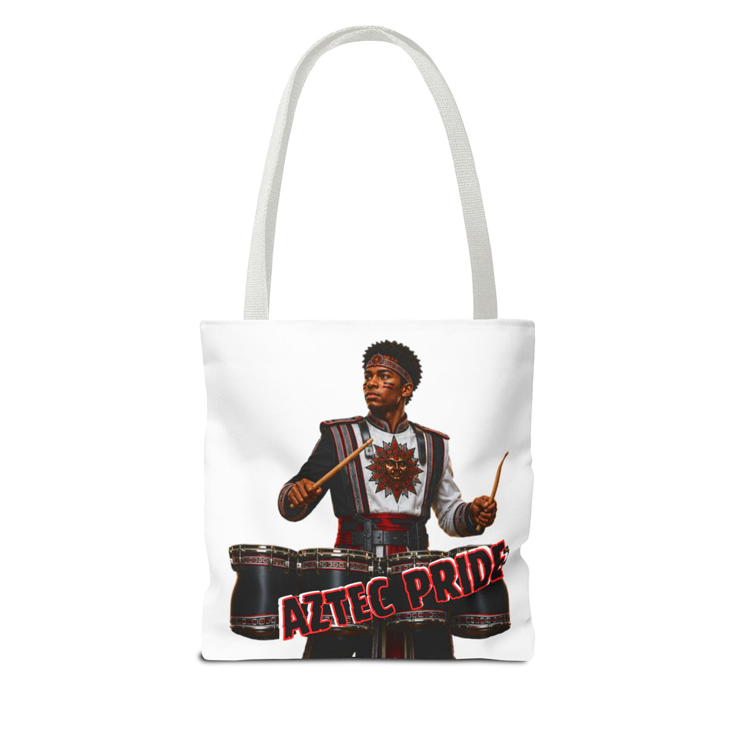 Aztec Band Warrior Tote Bag | Aztec-Inspired AI Art • Made & Shipped in the USA • 🚚 FREE USA Shipping • FREE Personalization
