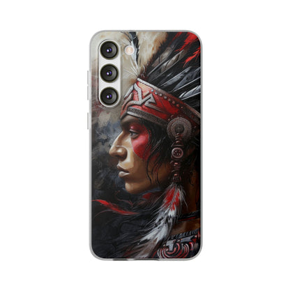 Aztec Silent Warrior – Flexi Phone Case (iPhone & Samsung • Clear TPU • Made in USA • Personalized Option)