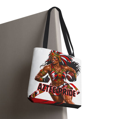 Aztec Flag Football Savage Female Warrior Tote Bag