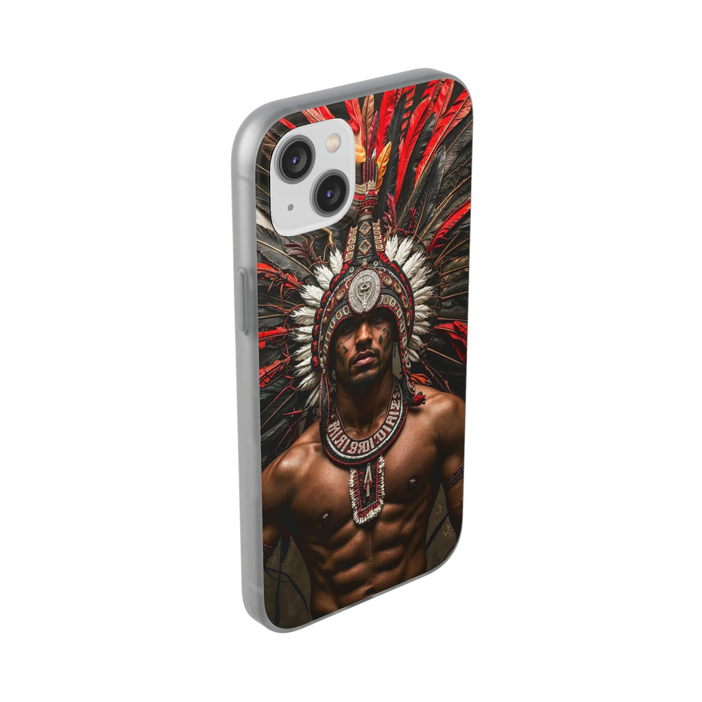 Aztec Warrior Eagle – Flexi Phone Case (iPhone & Samsung • Clear TPU • Made in USA • Personalized Option)