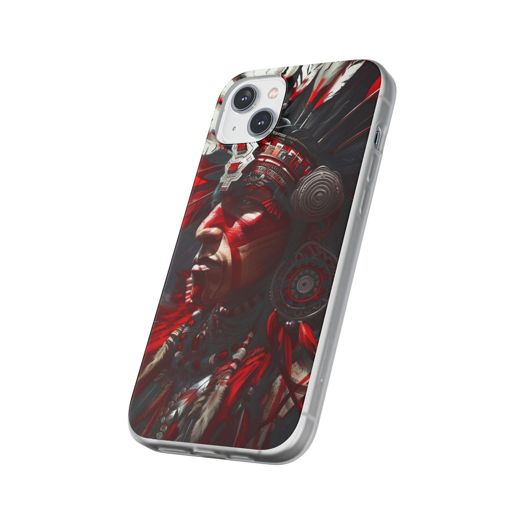 Aztec Loyal Warrior – Flexi Phone Case (iPhone & Samsung • Clear TPU • Made in USA • Personalized Option)