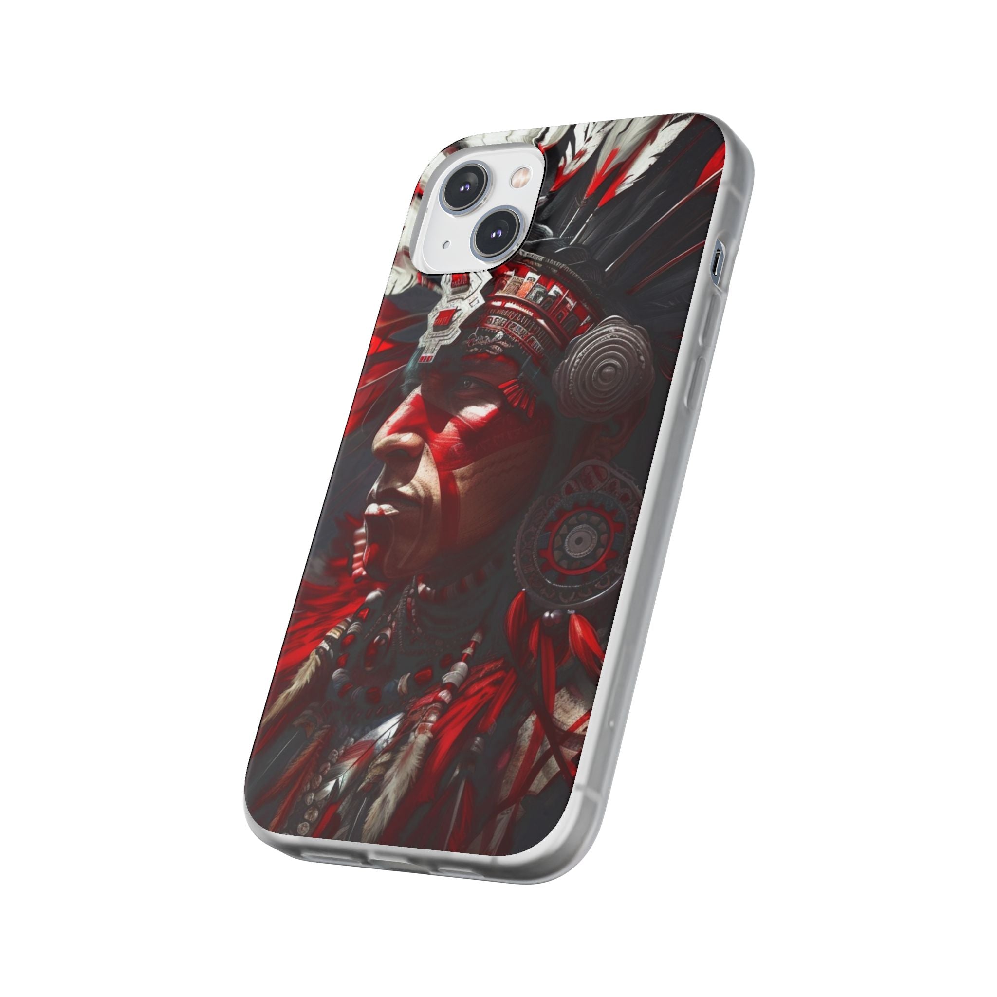 Aztec Loyal Warrior – Flexi Phone Case (iPhone & Samsung • Clear TPU • Made in USA • Personalized Option)