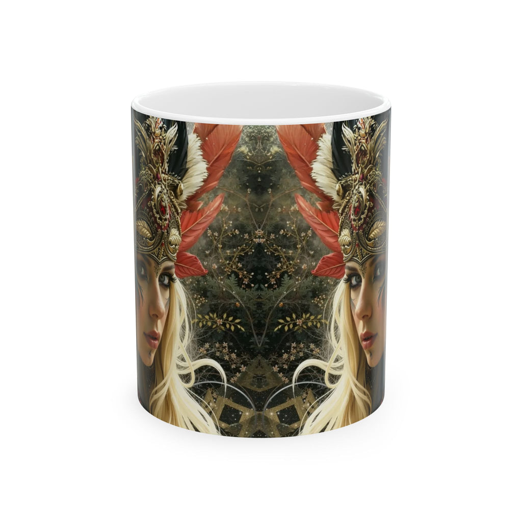 Aztec Fireheart Queen – Ceramic Mug (11oz, 15oz • Dishwasher & Microwave Safe • Made in USA • Personalized Option)