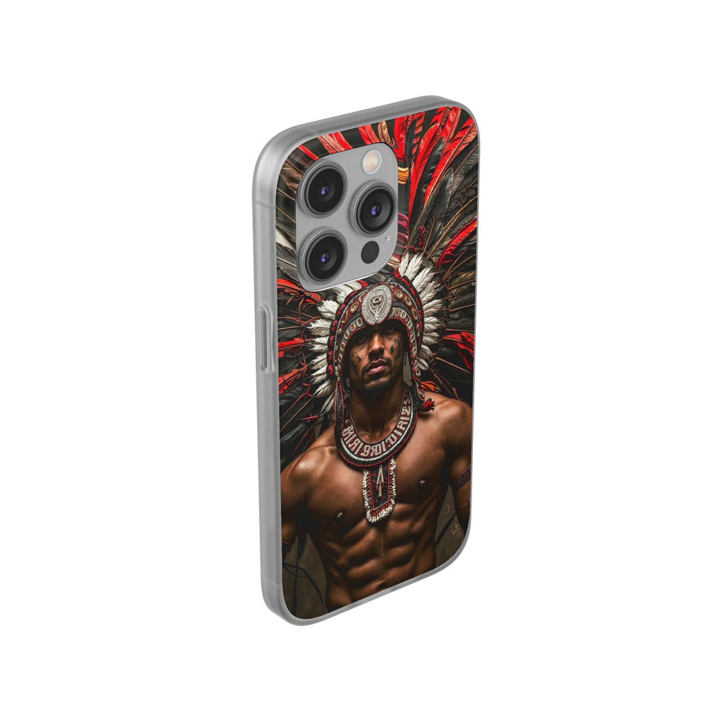 Aztec Warrior Eagle – Flexi Phone Case (iPhone & Samsung • Clear TPU • Made in USA • Personalized Option)