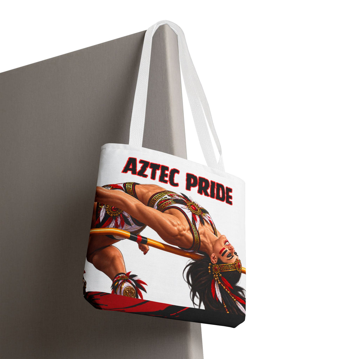 Aztec High Jump Savage Warrior Tote Bag