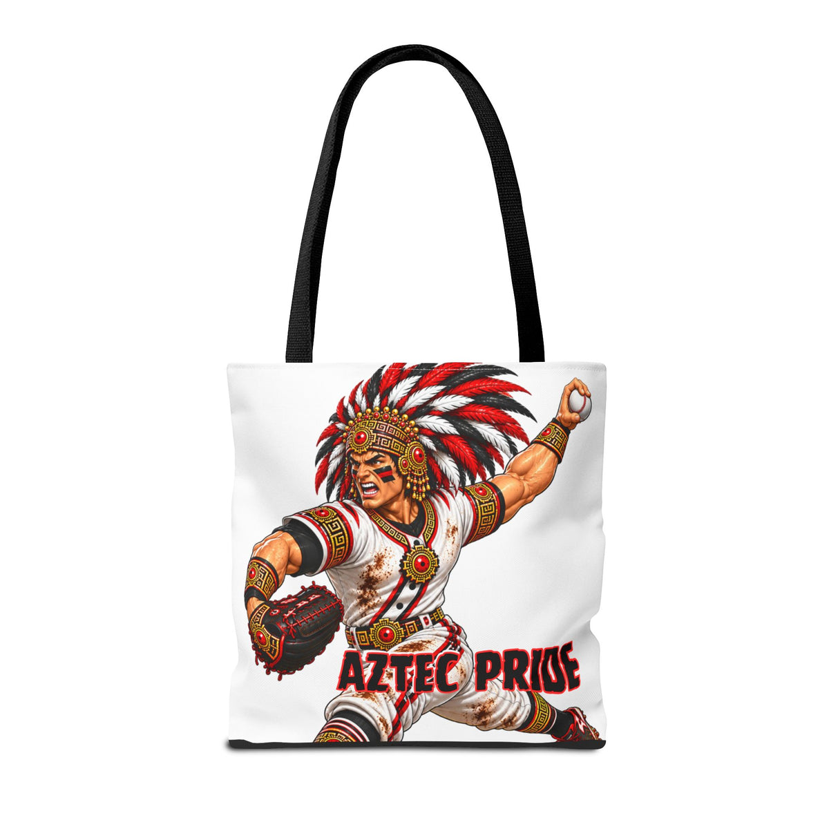 Aztec Baseball Savage Warrior Tote Bag