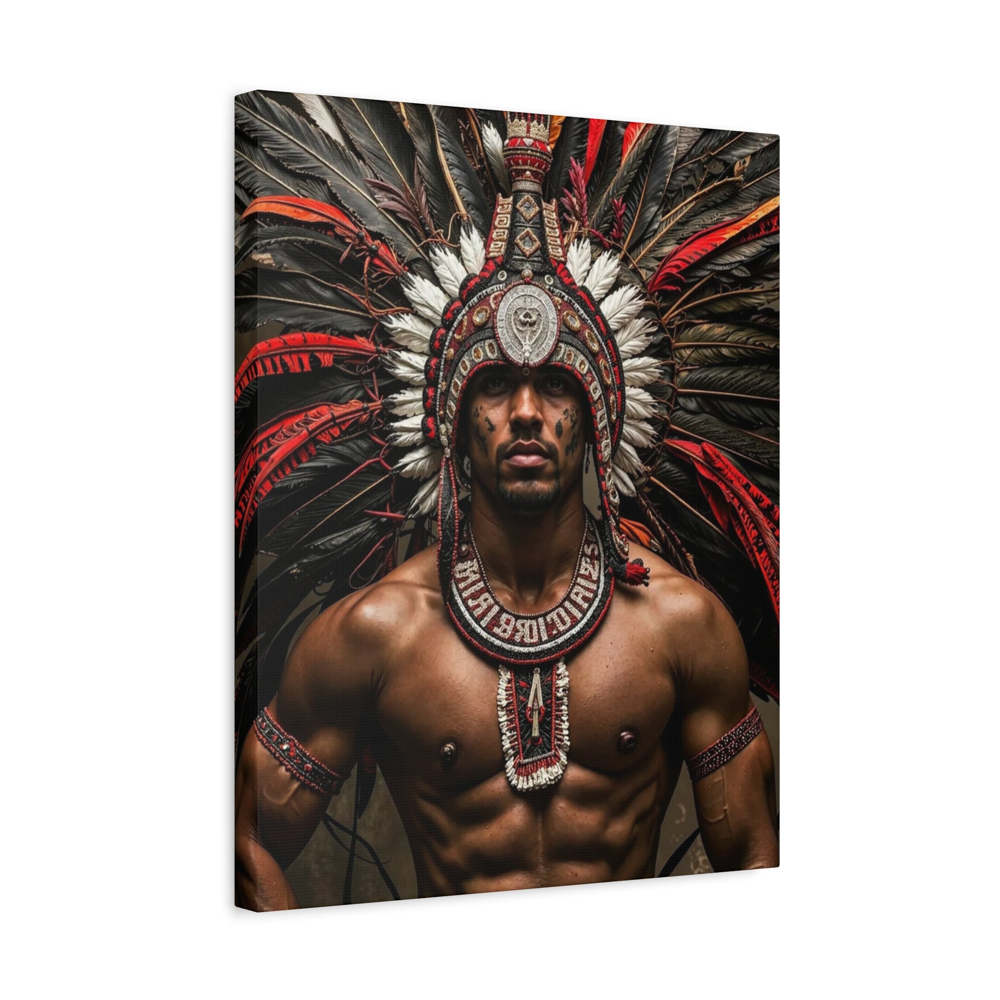 Aztec Warrior Eagle – Bold Aztec Wall Art Canvas