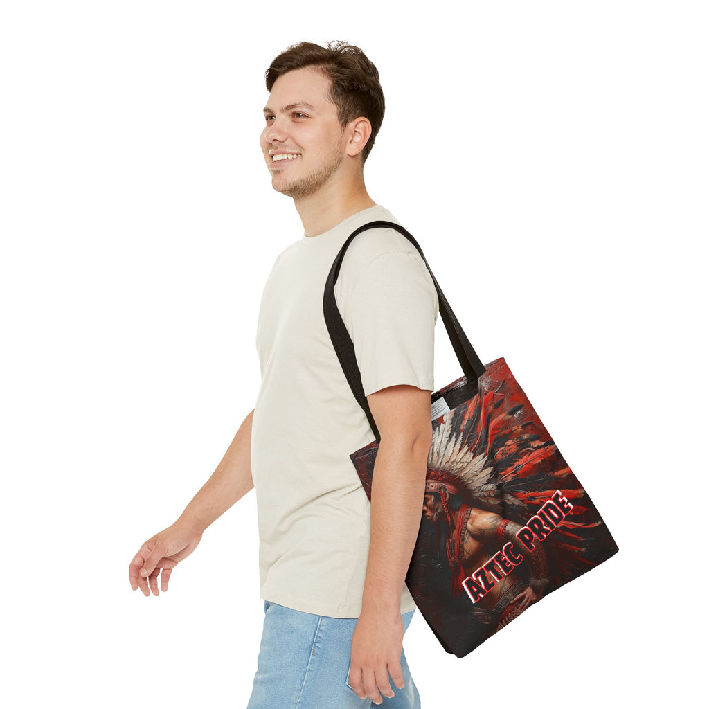 Aztec Noble Warrior Tote Bag – Aztec-Inspired Reusable Shopping Bag | GringoArte