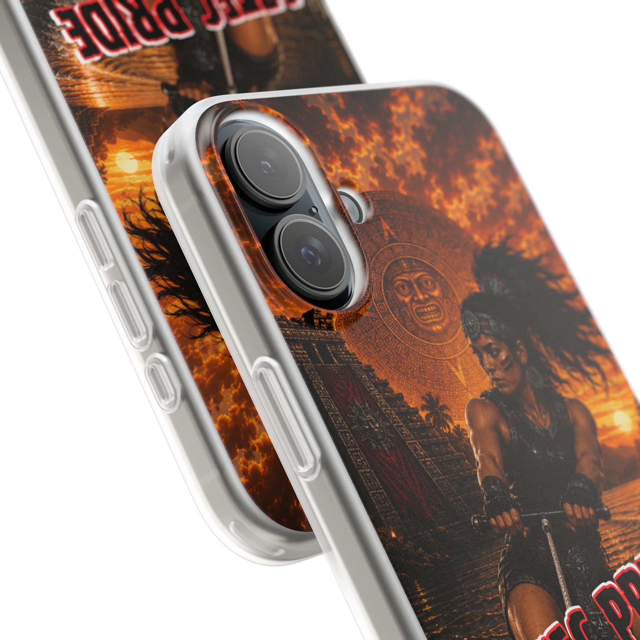 Aztec Wakeboard Female Warrior – Flexi Phone Case (iPhone & Samsung • Clear TPU • Made & Shipped in the USA • 🚚 FREE USA Shipping • Personalized Option)