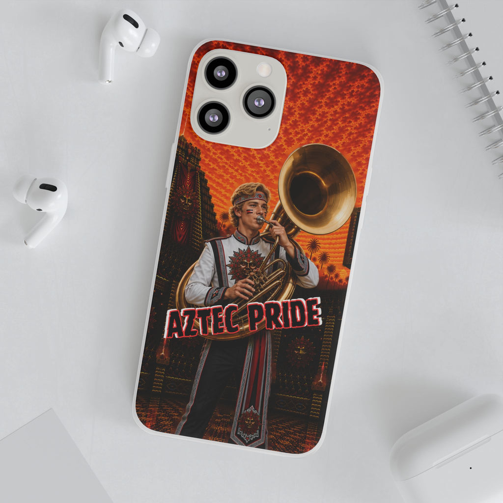 Aztec Band Warrior – Flexi Phone Case (iPhone & Samsung • Clear TPU • Made & Shipped in the USA • 🚚 FREE USA Shipping • Personalized Option)