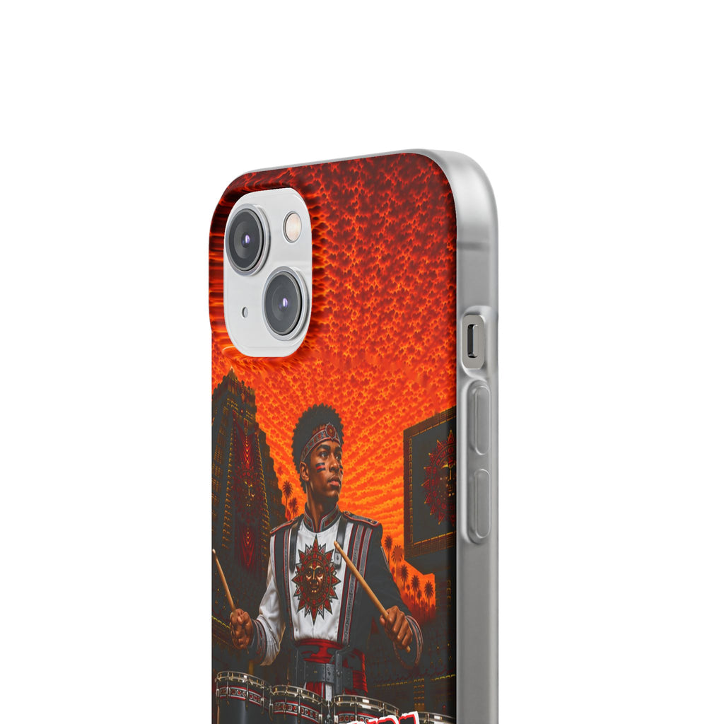 Aztec Band Warrior – Flexi Phone Case (iPhone & Samsung • Clear TPU • Made & Shipped in the USA • 🚚 FREE USA Shipping • Personalized Option)