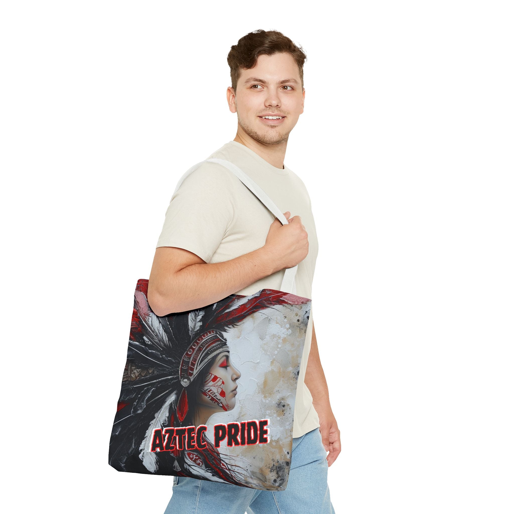 Aztec Silent Goddess Tote Bag – Aztec-Inspired Reusable Shopping Bag | GringoArte