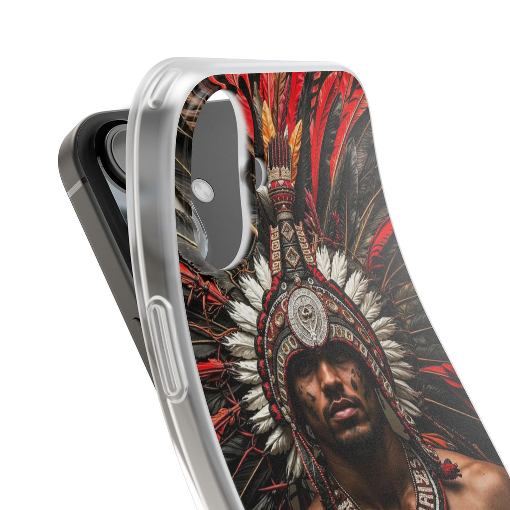 Aztec Warrior Eagle – Flexi Phone Case (iPhone & Samsung • Clear TPU • Made in USA • Personalized Option)