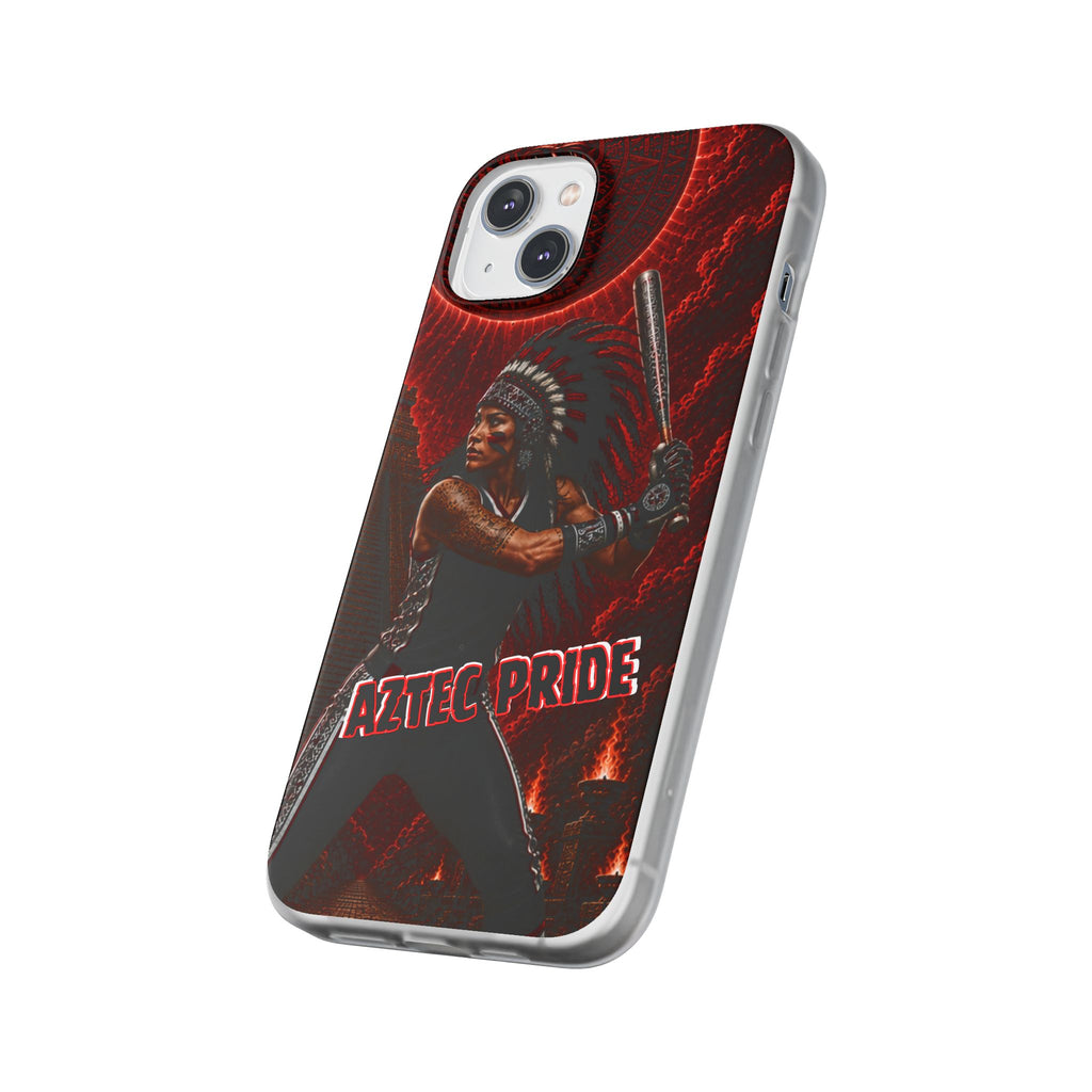 Aztec Softball Warrior – Flexi Phone Case (iPhone & Samsung • Clear TPU • Made in USA • Personalized Option)