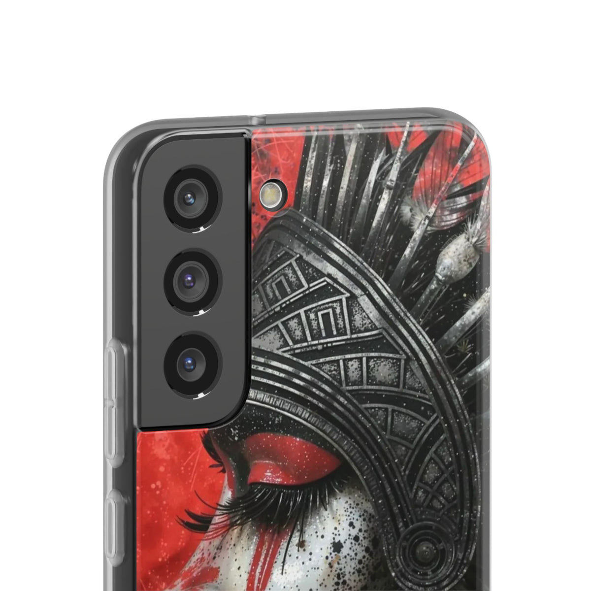 Aztec Fearless Goddess – Flexi Phone Case (iPhone & Samsung • Clear TPU • Made in USA • Personalized Option)