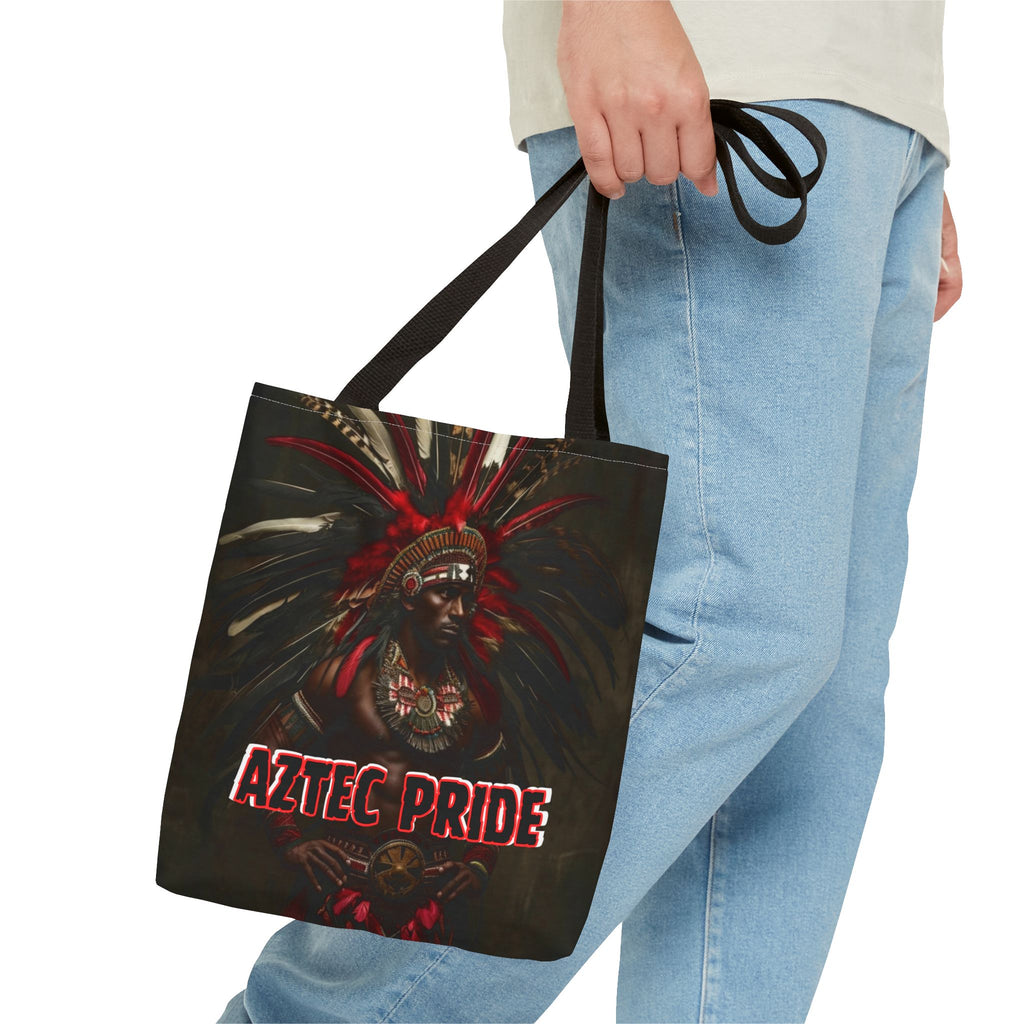Aztec Panther Warrior Tote Bag – Aztec-Inspired Reusable Shopping Bag | GringoArte