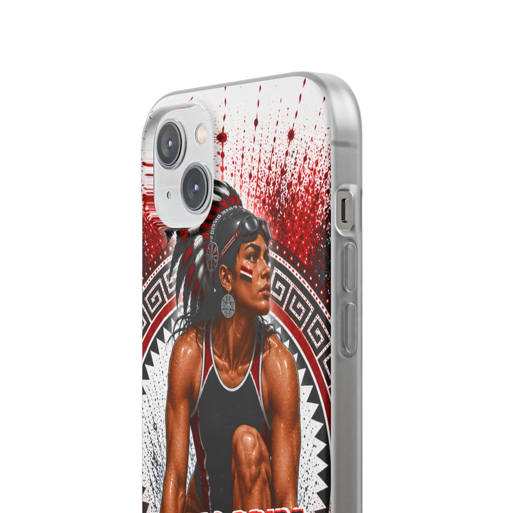 Aztec Swim & Dive Warrior – Flexi Phone Case (iPhone & Samsung • Clear TPU • Made & Shipped in the USA • 🚚 FREE USA Shipping • Personalized Option)