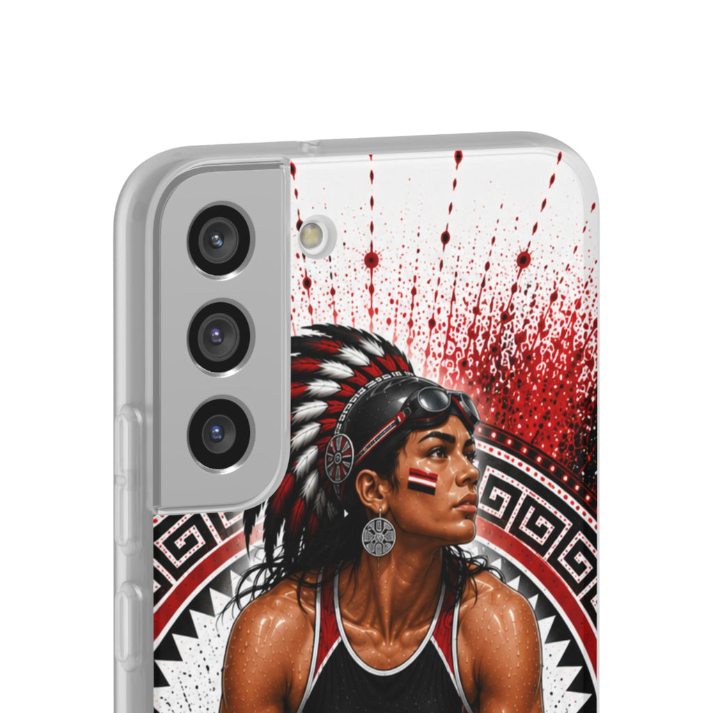 Aztec Swim & Dive Warrior – Flexi Phone Case (iPhone & Samsung • Clear TPU • Made & Shipped in the USA • 🚚 FREE USA Shipping • Personalized Option)