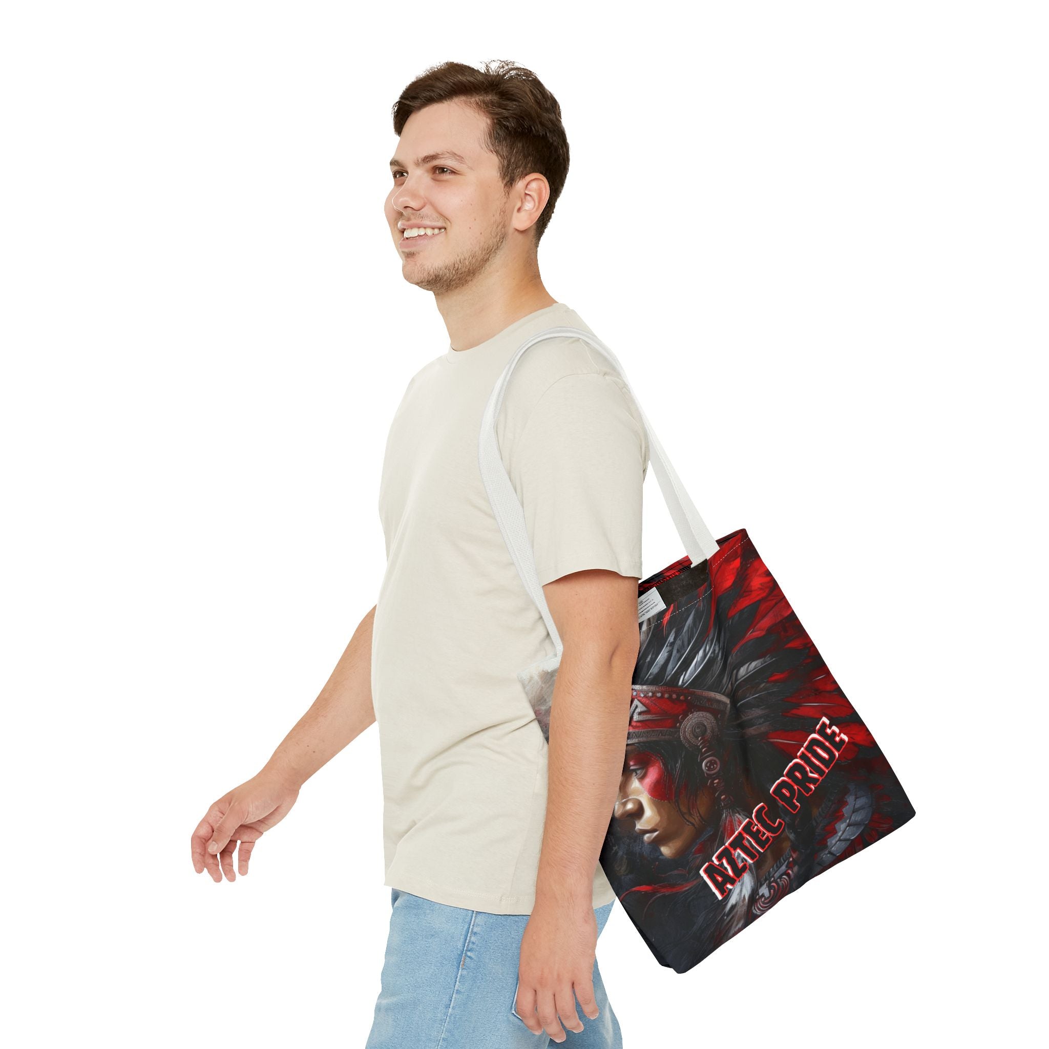 Aztec Silent Warrior Tote Bag – Aztec-Inspired Reusable Shopping Bag | GringoArte