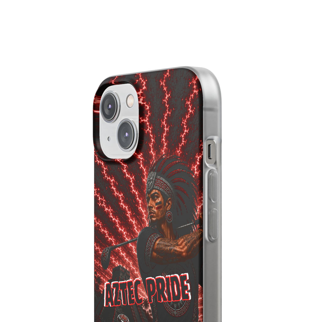 Aztec Golf Male Warrior – Flexi Phone Case (iPhone & Samsung • Clear TPU • Made & Shipped in the USA • 🚚 FREE USA Shipping • Personalized Option)
