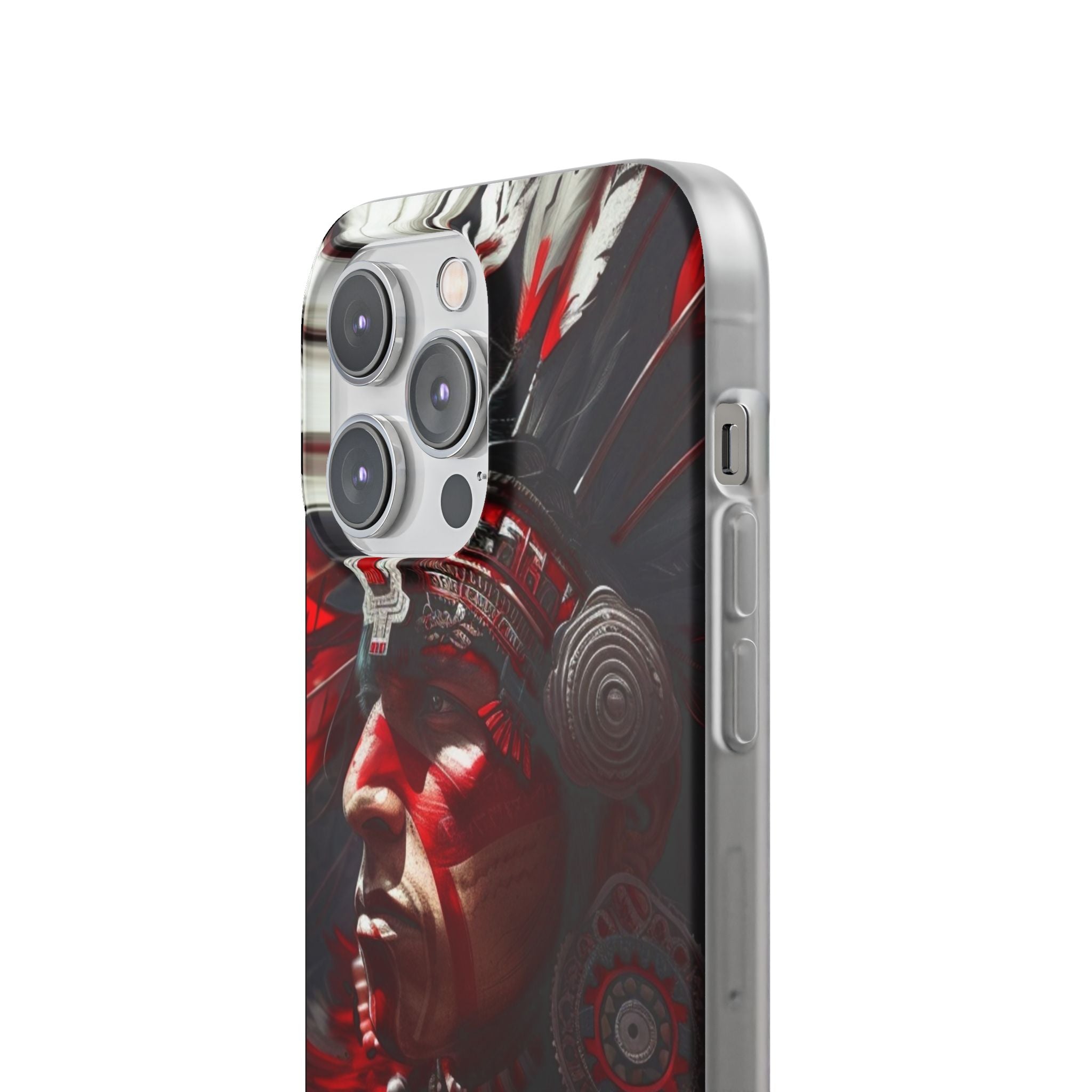Aztec Loyal Warrior – Flexi Phone Case (iPhone & Samsung • Clear TPU • Made in USA • Personalized Option)
