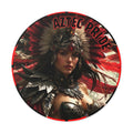 Aztec Blood Feather Goddess Round Vinyl Sticker – Waterproof Matte Decal (2”–6”)