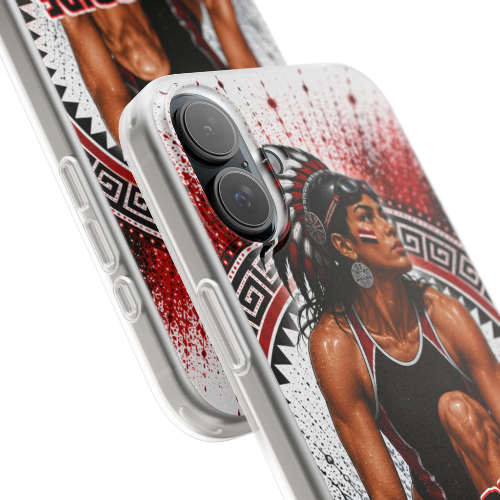 Aztec Swim & Dive Warrior – Flexi Phone Case (iPhone & Samsung • Clear TPU • Made & Shipped in the USA • 🚚 FREE USA Shipping • Personalized Option)