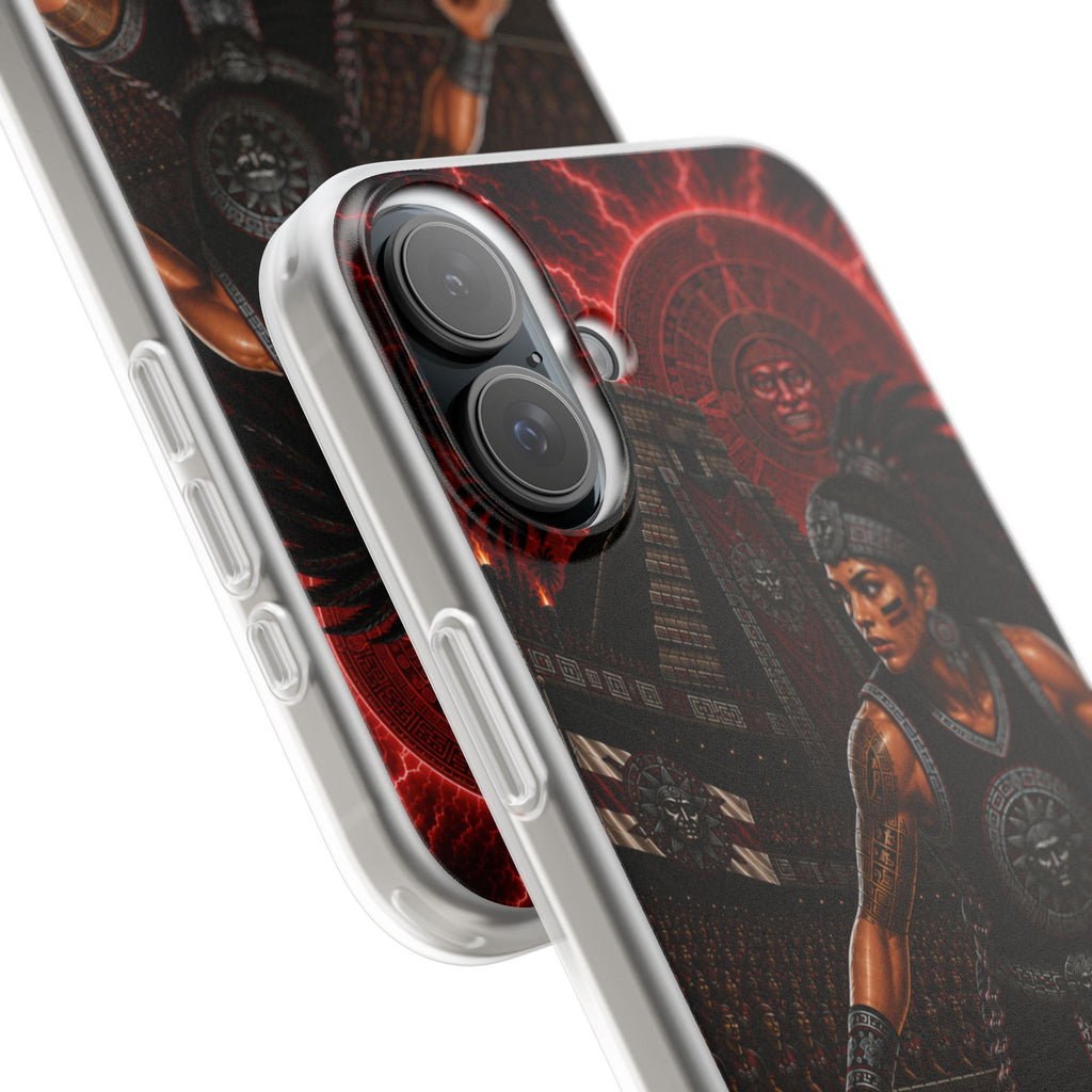 Aztec Basketball Female Warrior – Flexi Phone Case (iPhone & Samsung • Clear TPU • Made & Shipped in the USA • 🚚 FREE USA Shipping • Personalized Option)