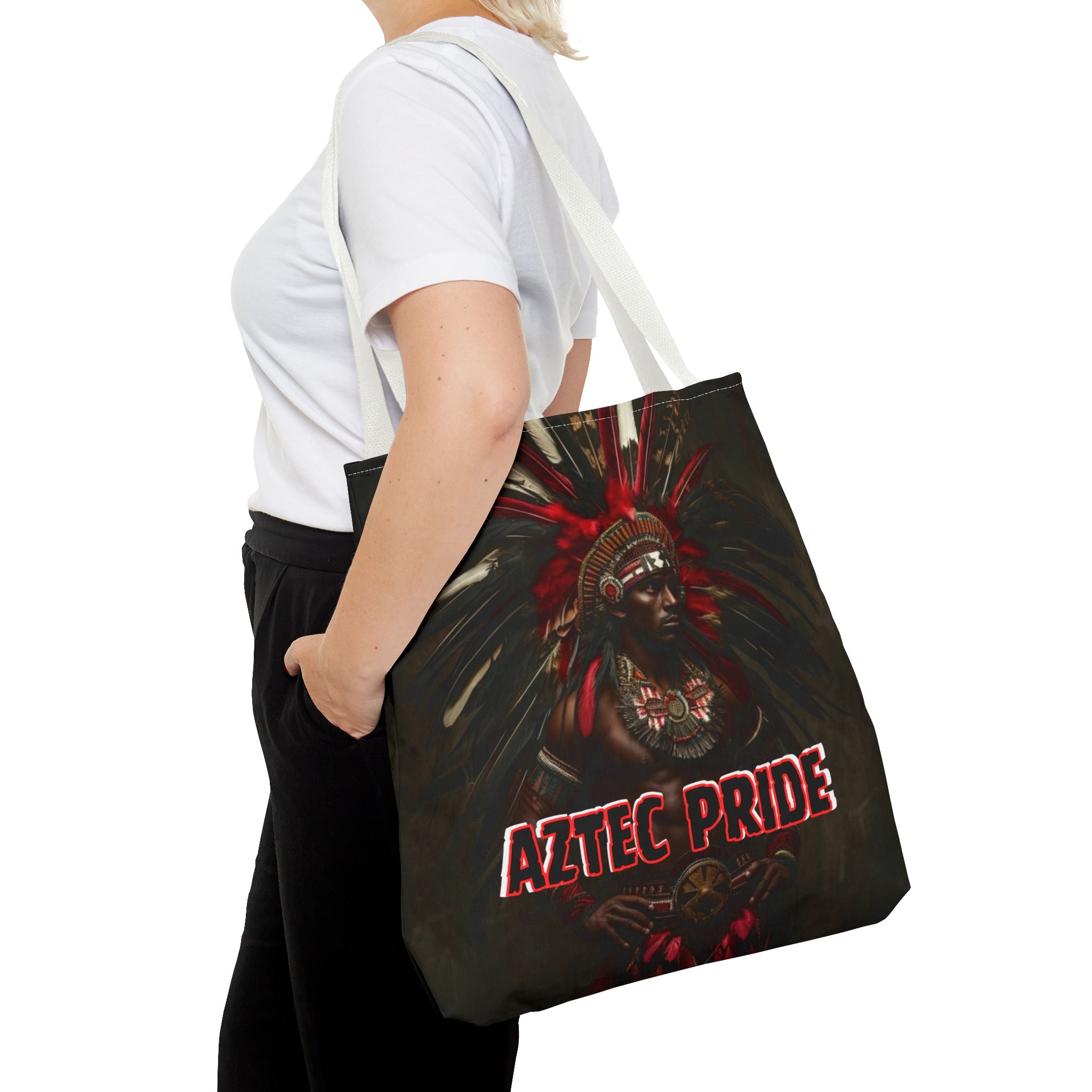 Aztec Panther Warrior Tote Bag – Aztec-Inspired Reusable Shopping Bag | GringoArte