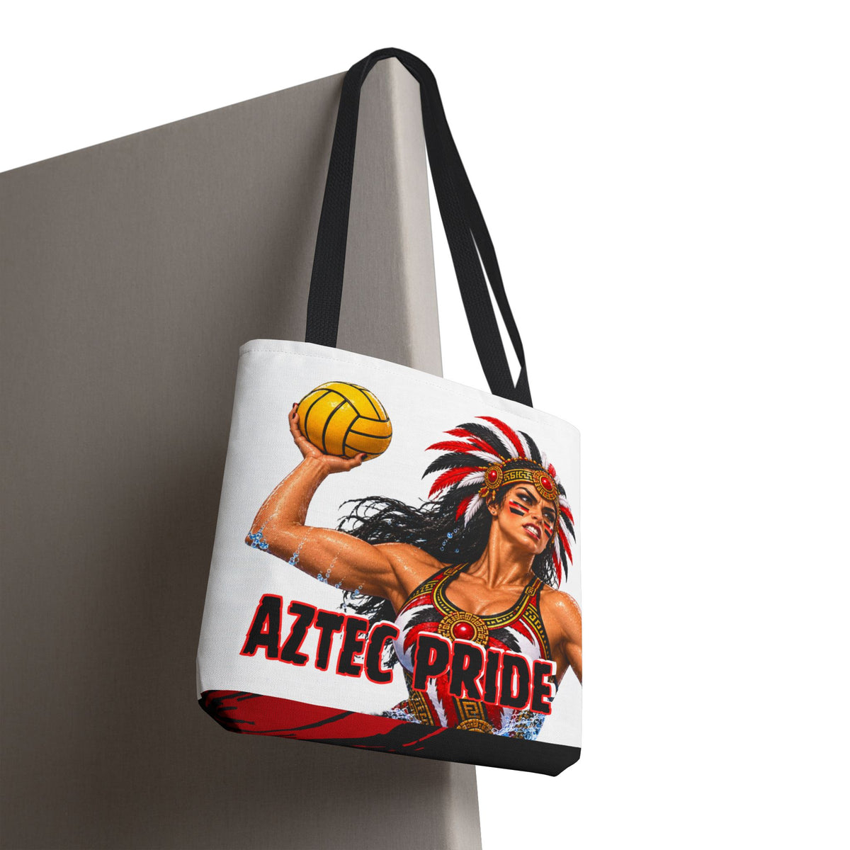 Aztec Water Polo Savage Female Warrior Tote Bag