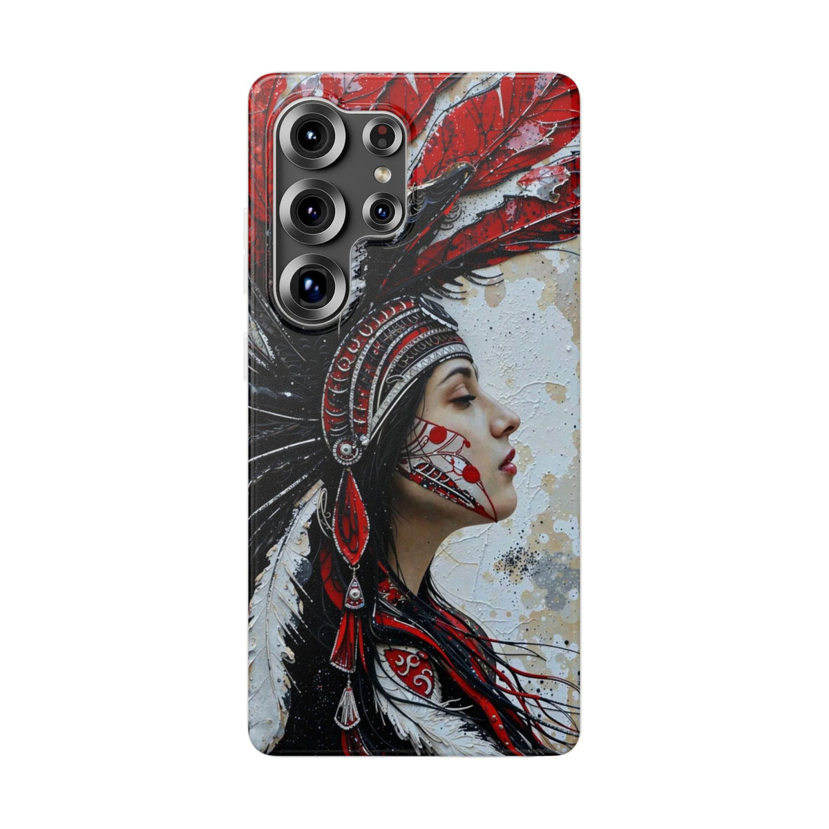 Aztec Silent Goddess – Flexi Phone Case (iPhone & Samsung • Clear TPU • Made in USA • Personalized Option)