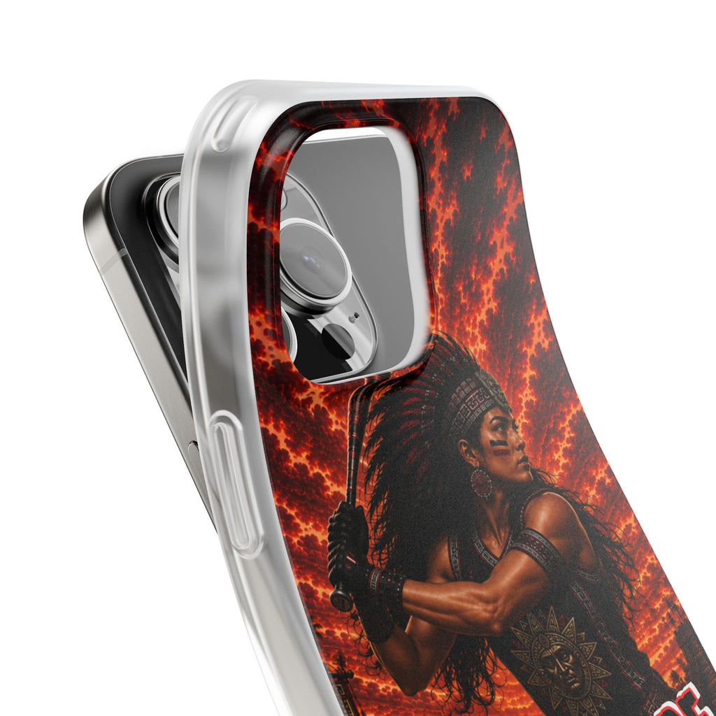 Aztec Softball Warrior – Flexi Phone Case (iPhone & Samsung • Clear TPU • Made & Shipped in the USA • 🚚 FREE USA Shipping • Personalized Option)