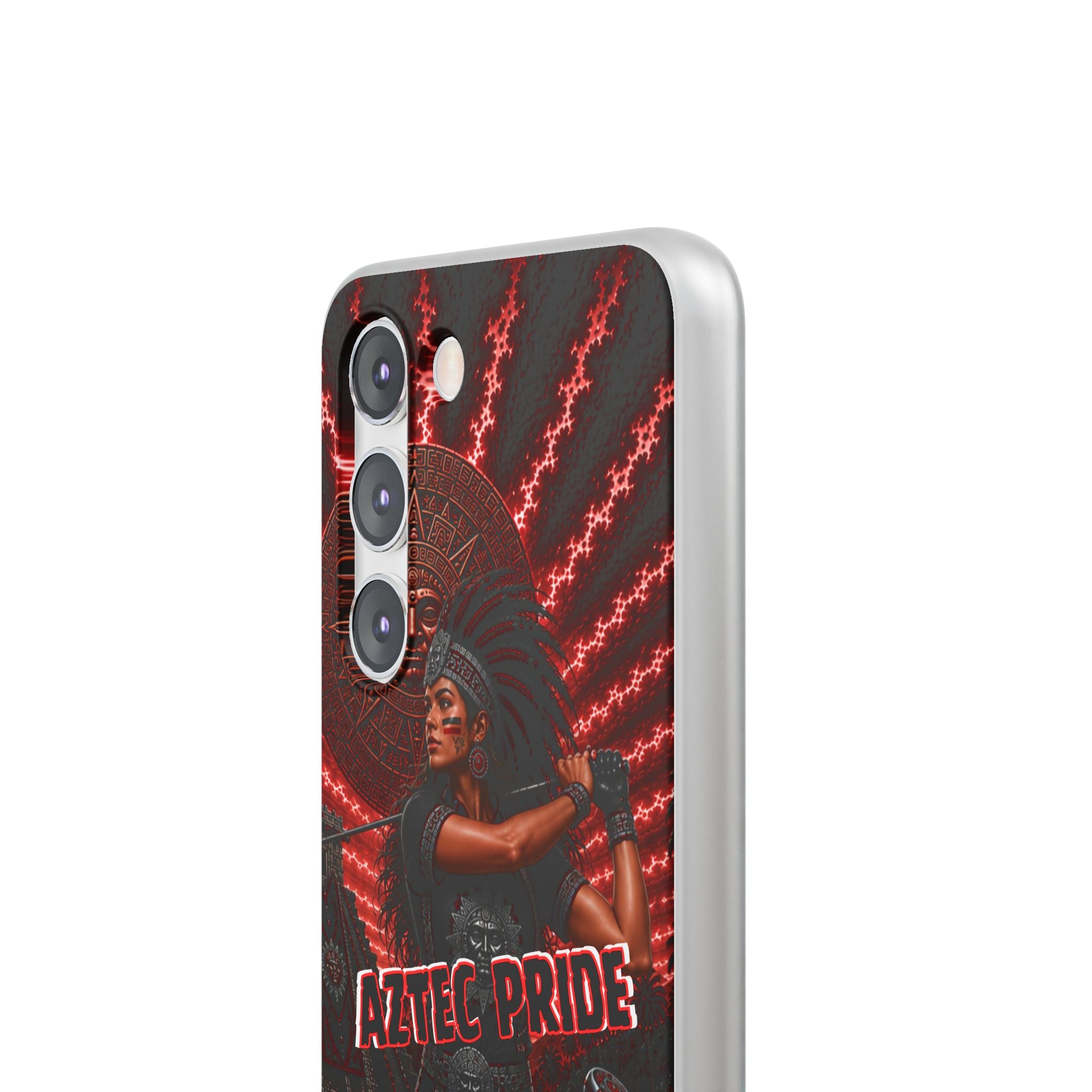 Aztec Golf Female Warrior – Flexi Phone Case (iPhone & Samsung • Clear TPU • Made & Shipped in the USA • 🚚 FREE USA Shipping • Personalized Option)