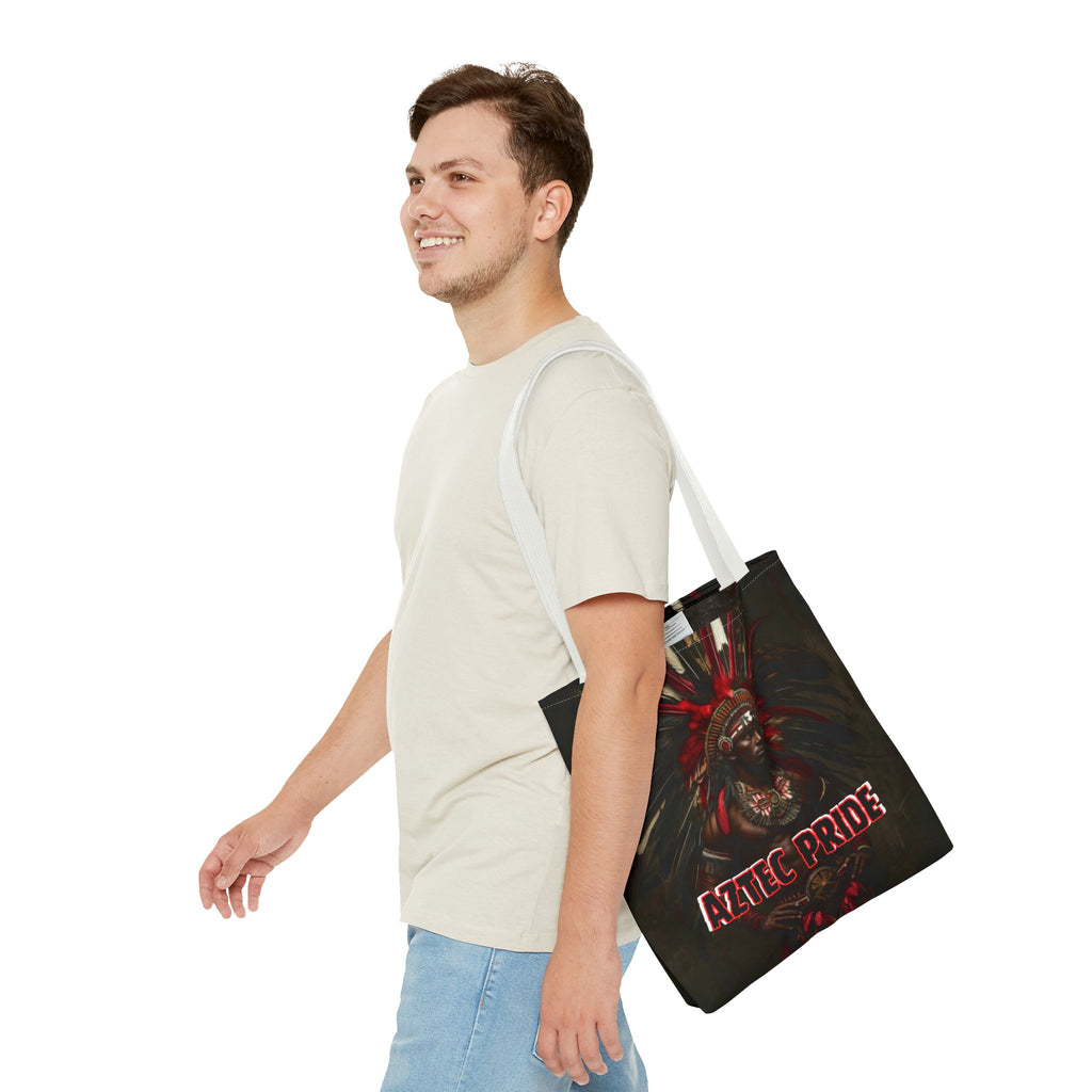 Aztec Panther Warrior Tote Bag – Aztec-Inspired Reusable Shopping Bag | GringoArte