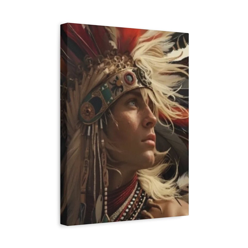 Aztec Sky Prince – Bold Aztec Wall Art Canvas