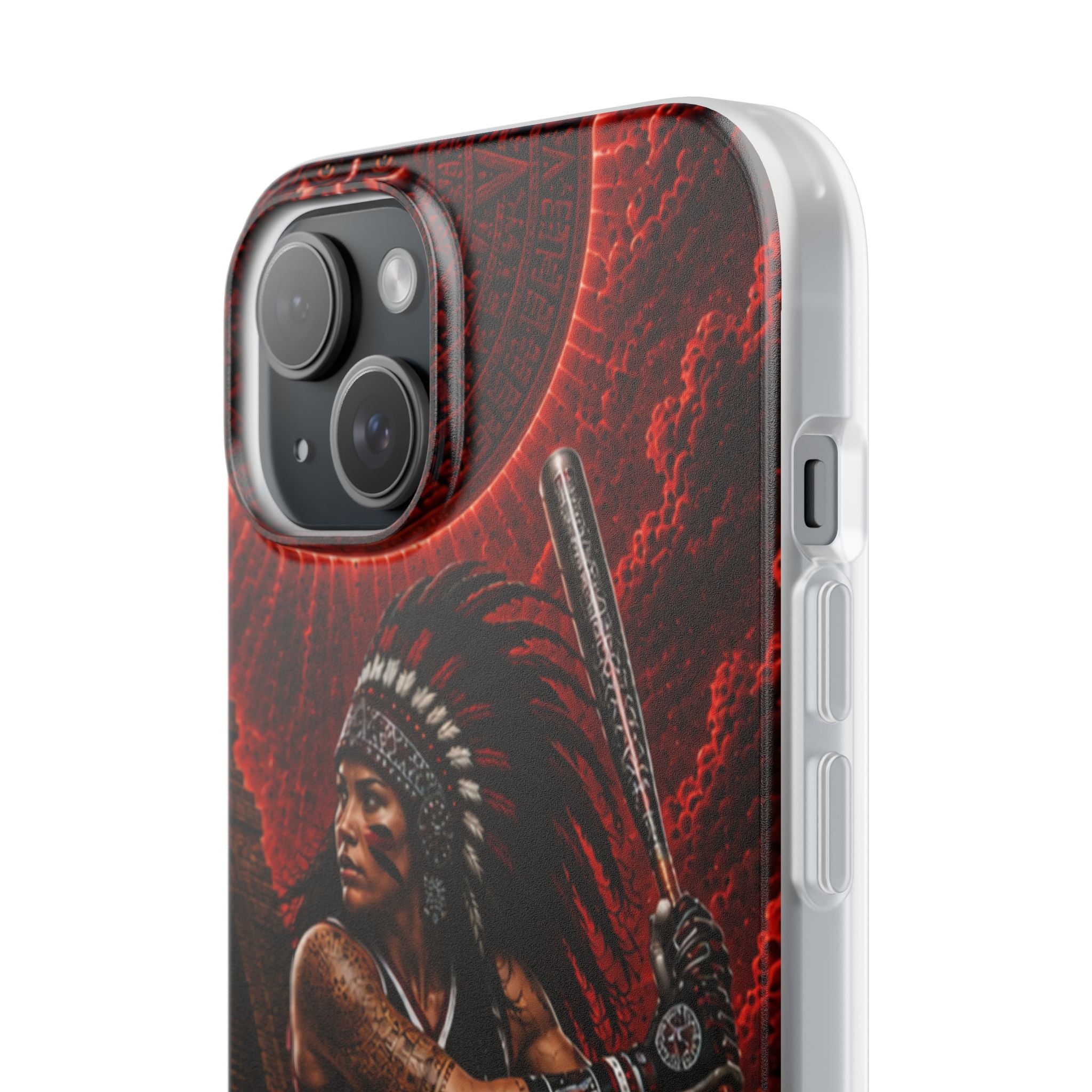 Aztec Softball Warrior – Flexi Phone Case (iPhone & Samsung • Clear TPU • Made in USA • Personalized Option)