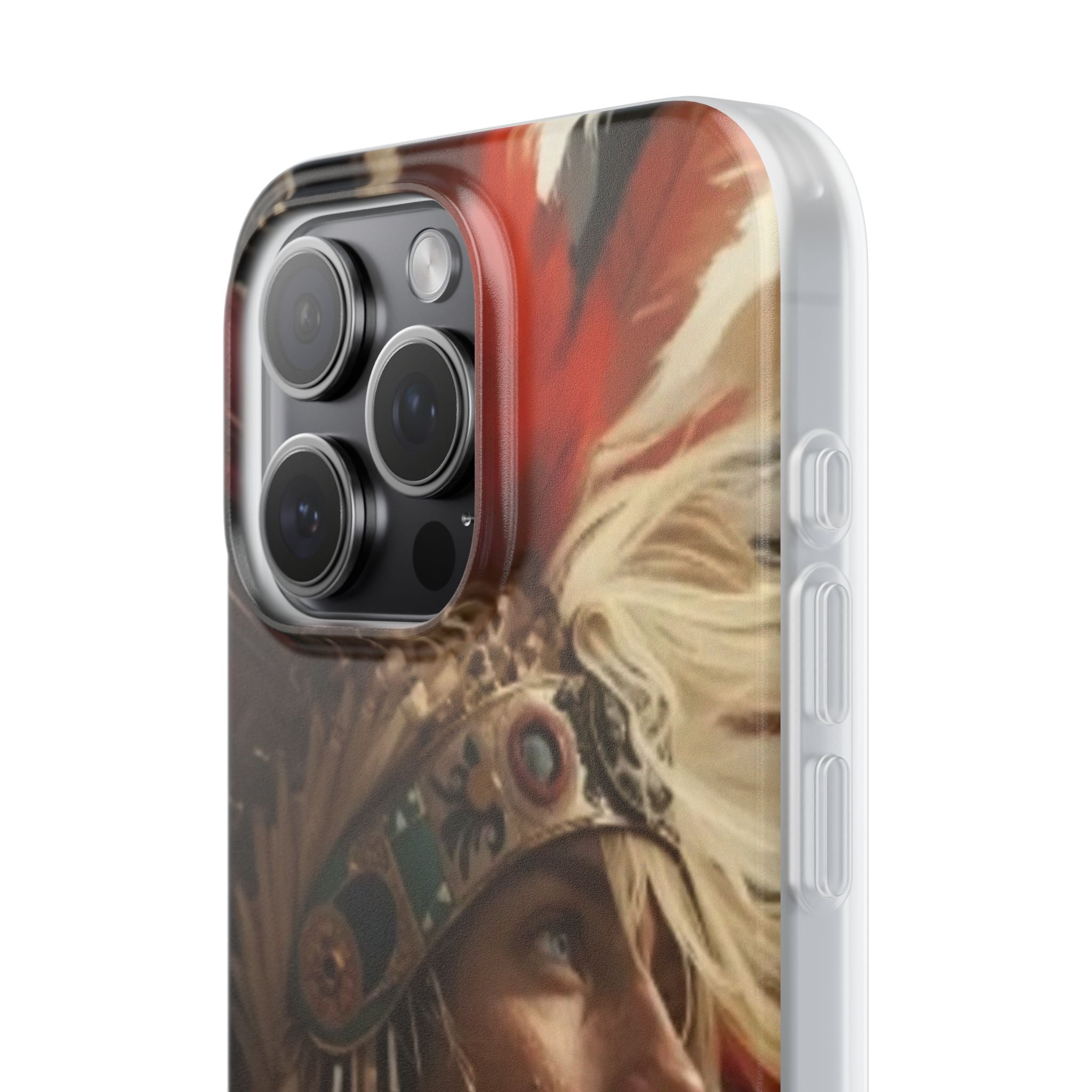 Aztec Sky Prince – Flexi Phone Case (iPhone & Samsung • Clear TPU • Made in USA • Personalized Option)